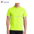 Hallo Vis Cool Lime Orange Oansatz Herren T-Shirt 100% Wicking Polyester Mesh Nicht-ANSI Kurzarm T-Shirt mit Brusttasche für den Sommer